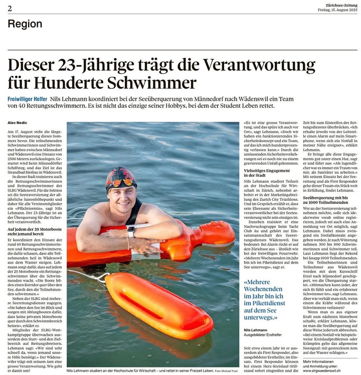 Unsere Mannschaftsmitglieder sind oft vielseitig engagiert – auc …