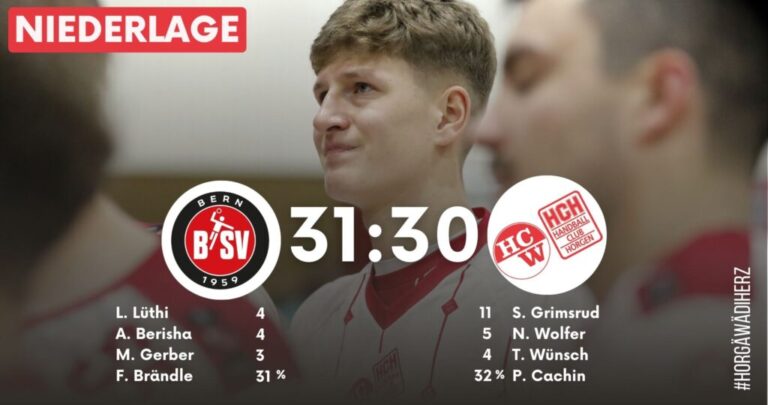 Spielbericht NLB: Handball Bern – SG Wädenwil/Horgen
