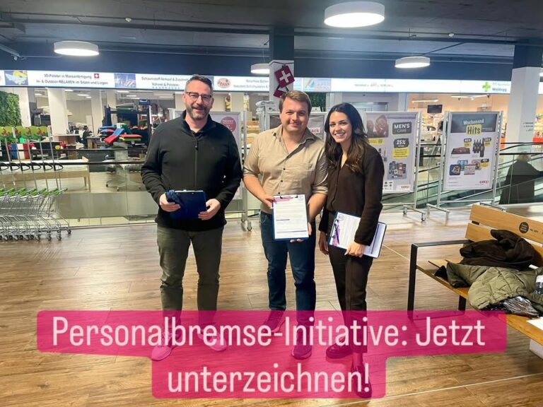 Am Wochenende wurden fleissig Unterschriften für die kantonale Pe …