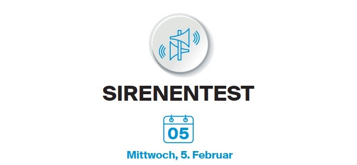 Sirenentest am Mittwoch, 4. Februar 2026