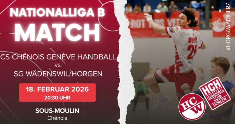 Vorschau NLB: CS Chênois Genève Handball – SG Wädenswil/Horge …