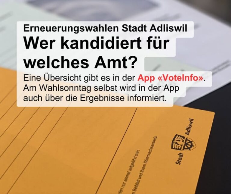 Am 8. März finden in der Stadt Adliswil die Erneuerungswahlen fü …