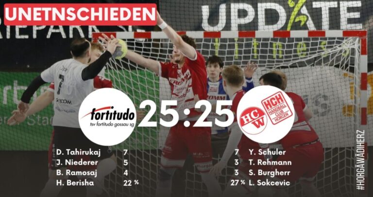 Spielbericht NLB: TSV Fortitudo Gossau – SG Wädenswil/Horgen