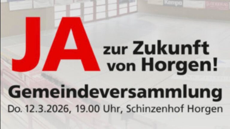 Gemeindeversammlung Horgen – 12.03.2026 
Die geplante Infrastr …