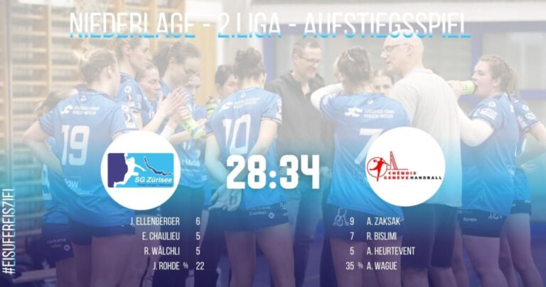 Spielbericht Frauen 2. Liga: SG Zürisee – CS Chênois Genève H …