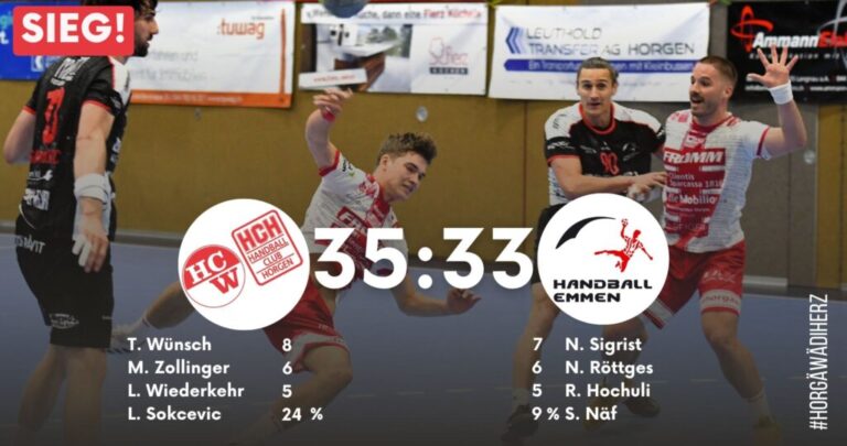 Spielbericht NLB: SG Wädenswil/Horgen – Handball Emmen