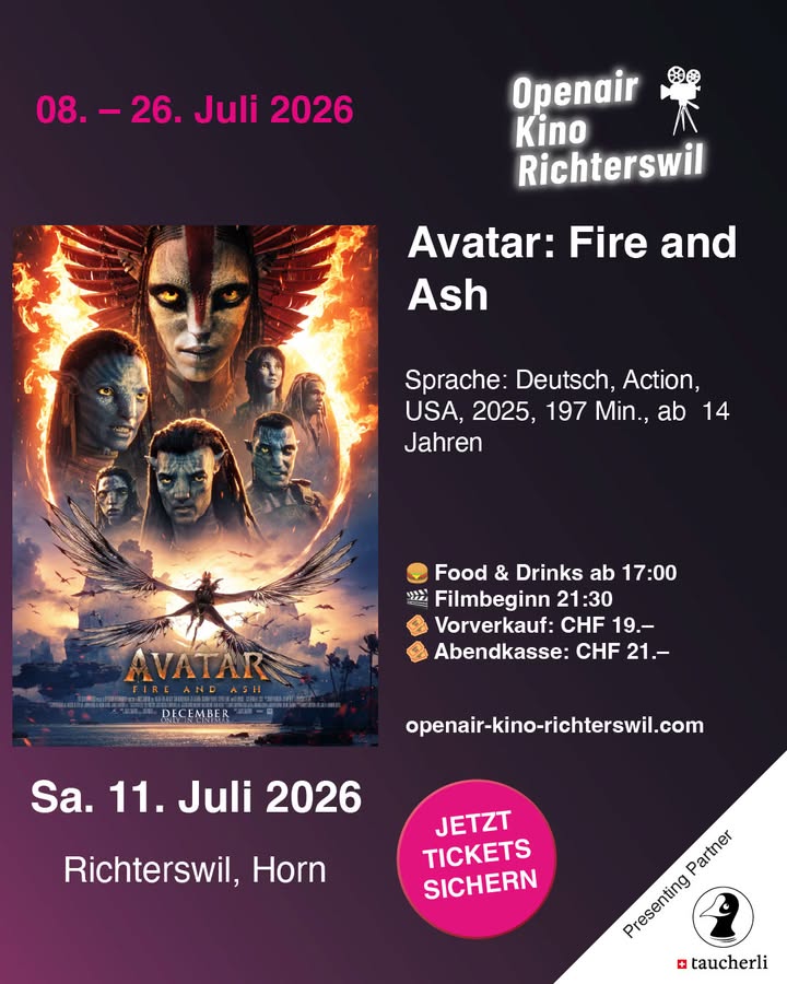 AVATAR: FIRE AND ASH | SAMSTAG, 11. JULI 2026 
Die Rückkehr nac …