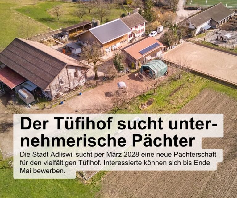 Die Stadt Adliswil sucht per März 2028 eine neue Pächterschaft f …