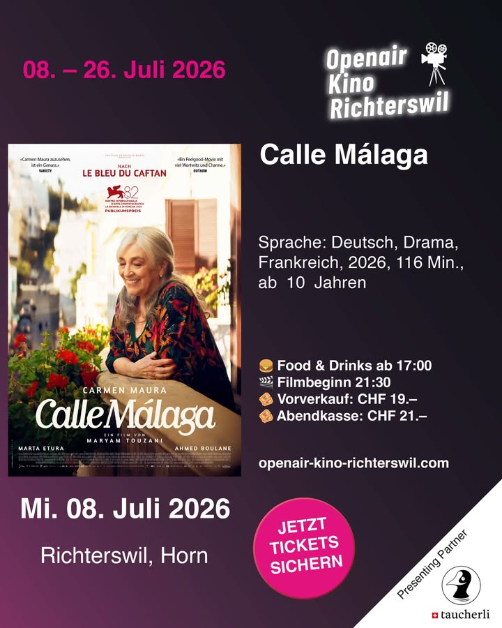 CALLE MÁLAGA | MITTWOCH, 8. JULI 2026
Der perfekte Ferien-Auft …