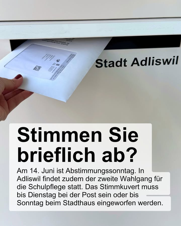 Am 14. Juni ist der nächste Abstimmungssonntag. In Adliswil finde …
