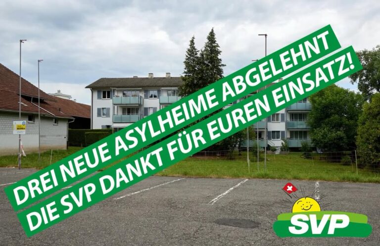 Die alleine von der SVP Horgen bekämpften drei neuen Asylstandort …