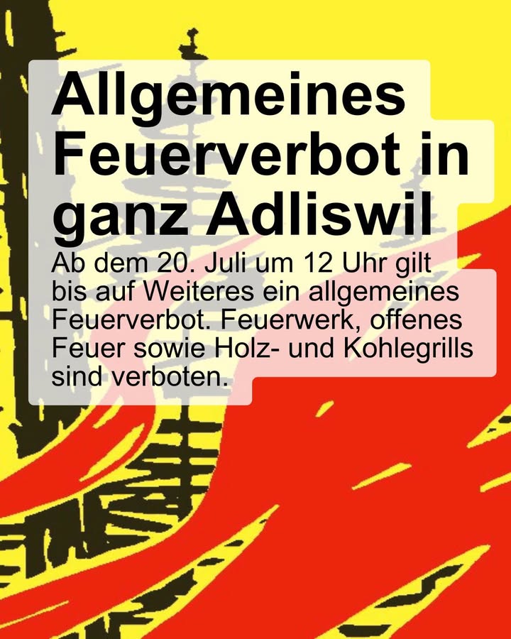 ⚠️ Ab heute 12 Uhr gilt bis auf Weiteres ein allgemeines Feuer …