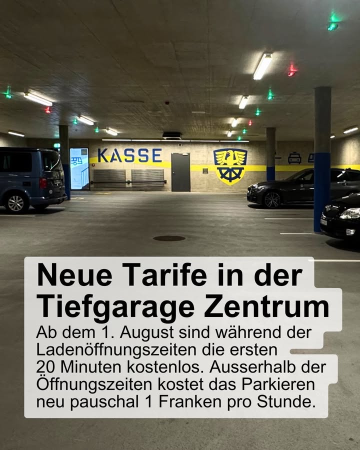 🅿️ Ab dem 1. August gelten im städtischen Parkhaus Zentrum b …