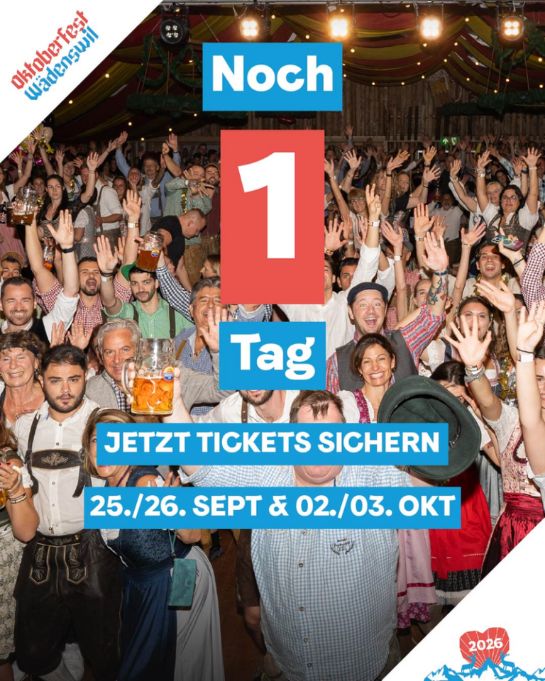 Noch 1 Tag bis zum Oktoberfest Wädenswil!